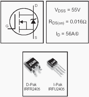 IRFU2405, HEXFET Power MOSFETs Discrete N-Channel